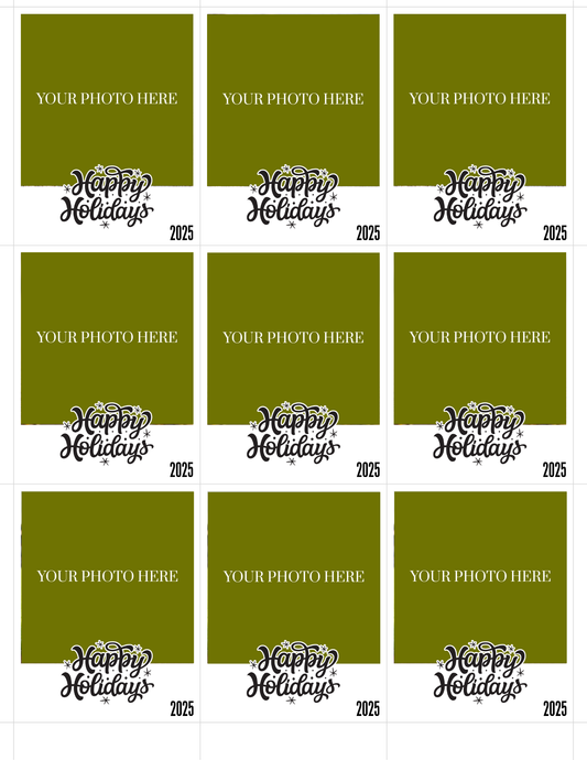 Happy Holiday Polaroid Magnets