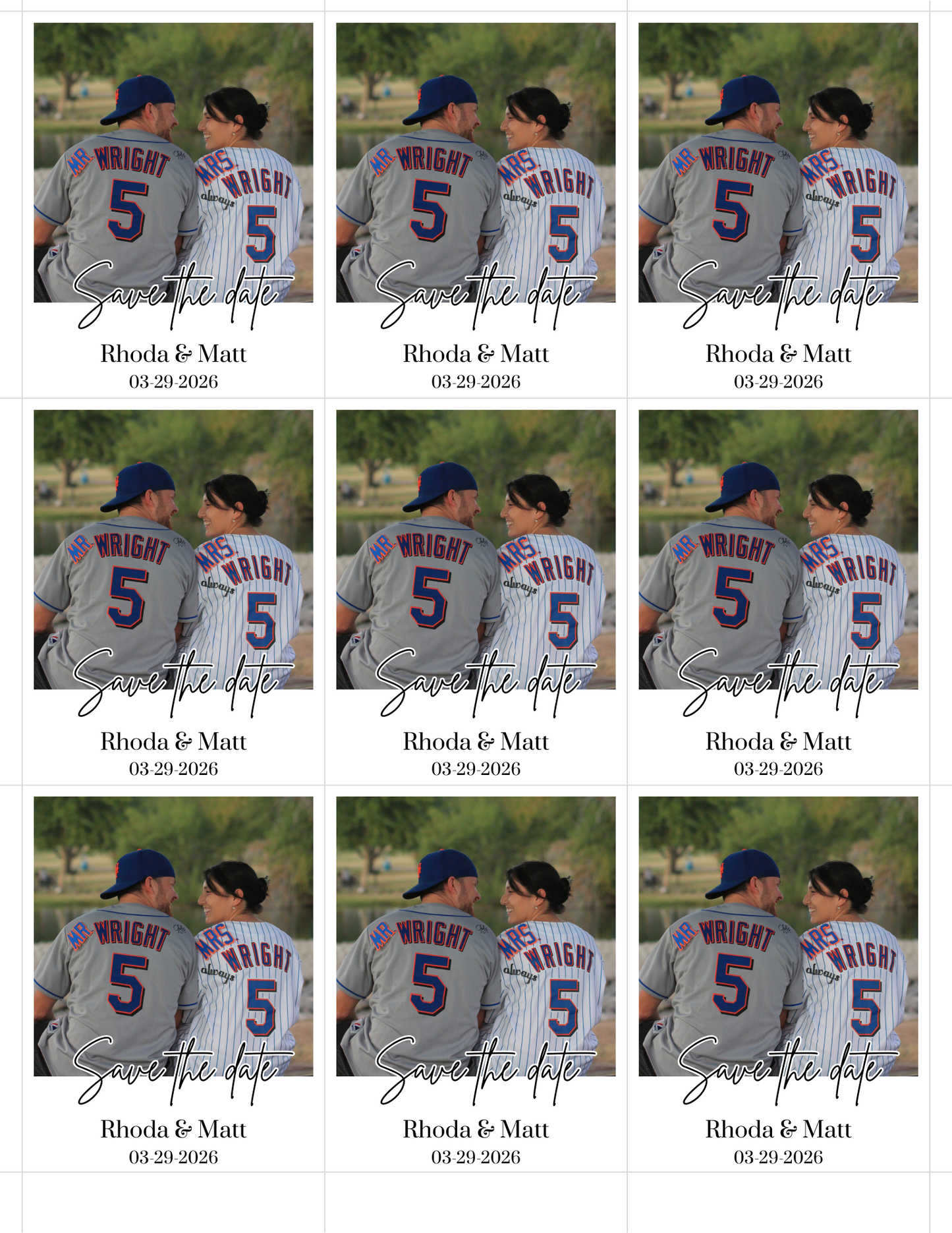 Personalized Save The Date Photo Magnets