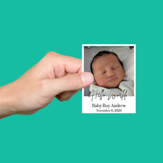 Personalized Birth Announcement Photo Magnets