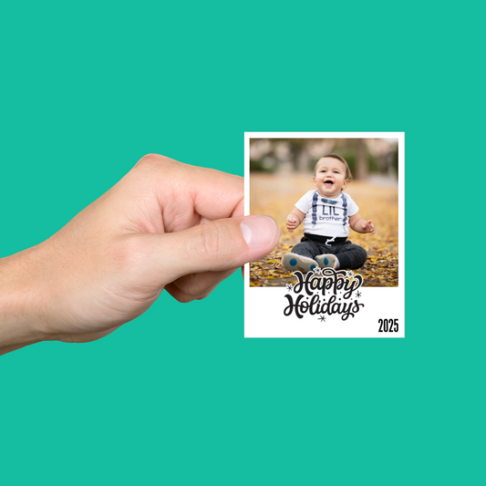 Happy Holiday Polaroid Magnets